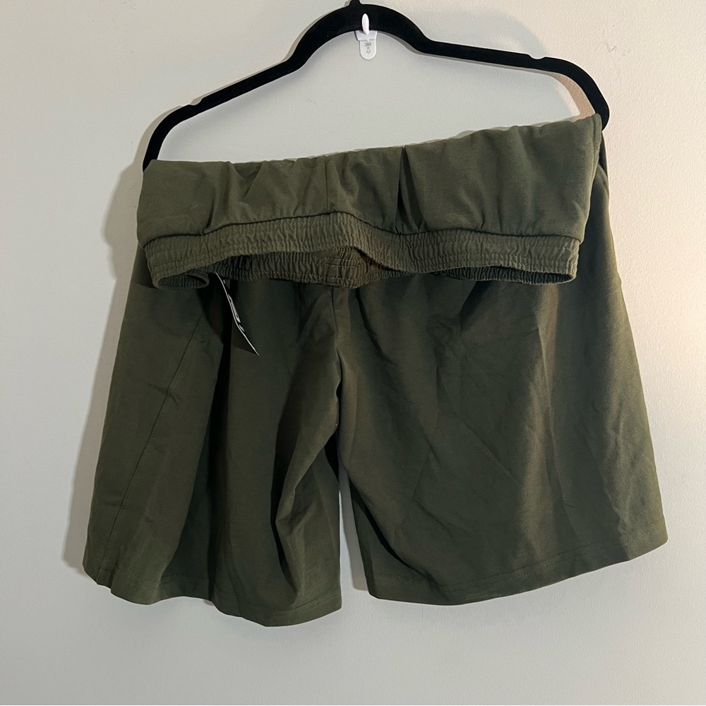 lID Ideology Men's Green Jersey-Knit Shorts